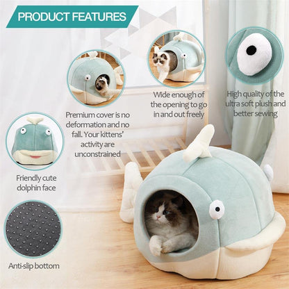 Cama esponjosa para gatos tipo pescadito - Talla L