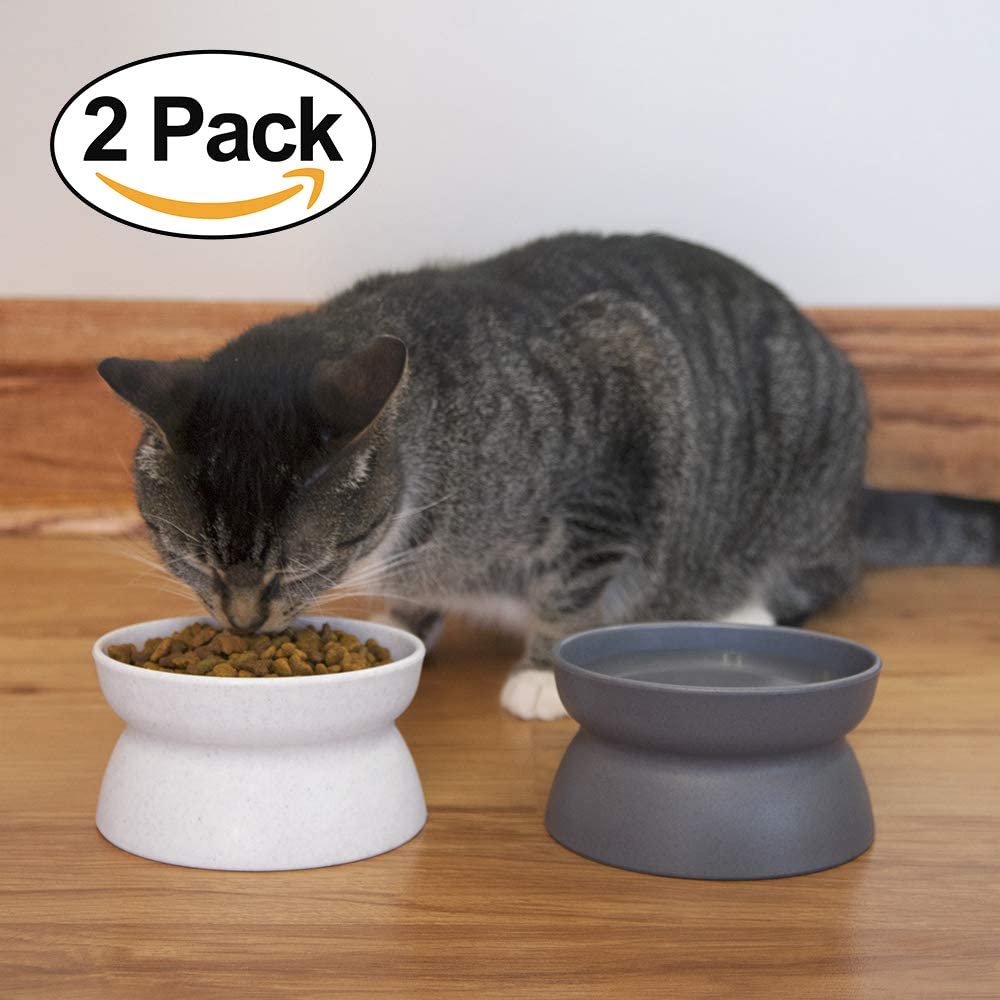 Set de 2 platos pequeños para comida y agua - Razas pequeñas o Gatos