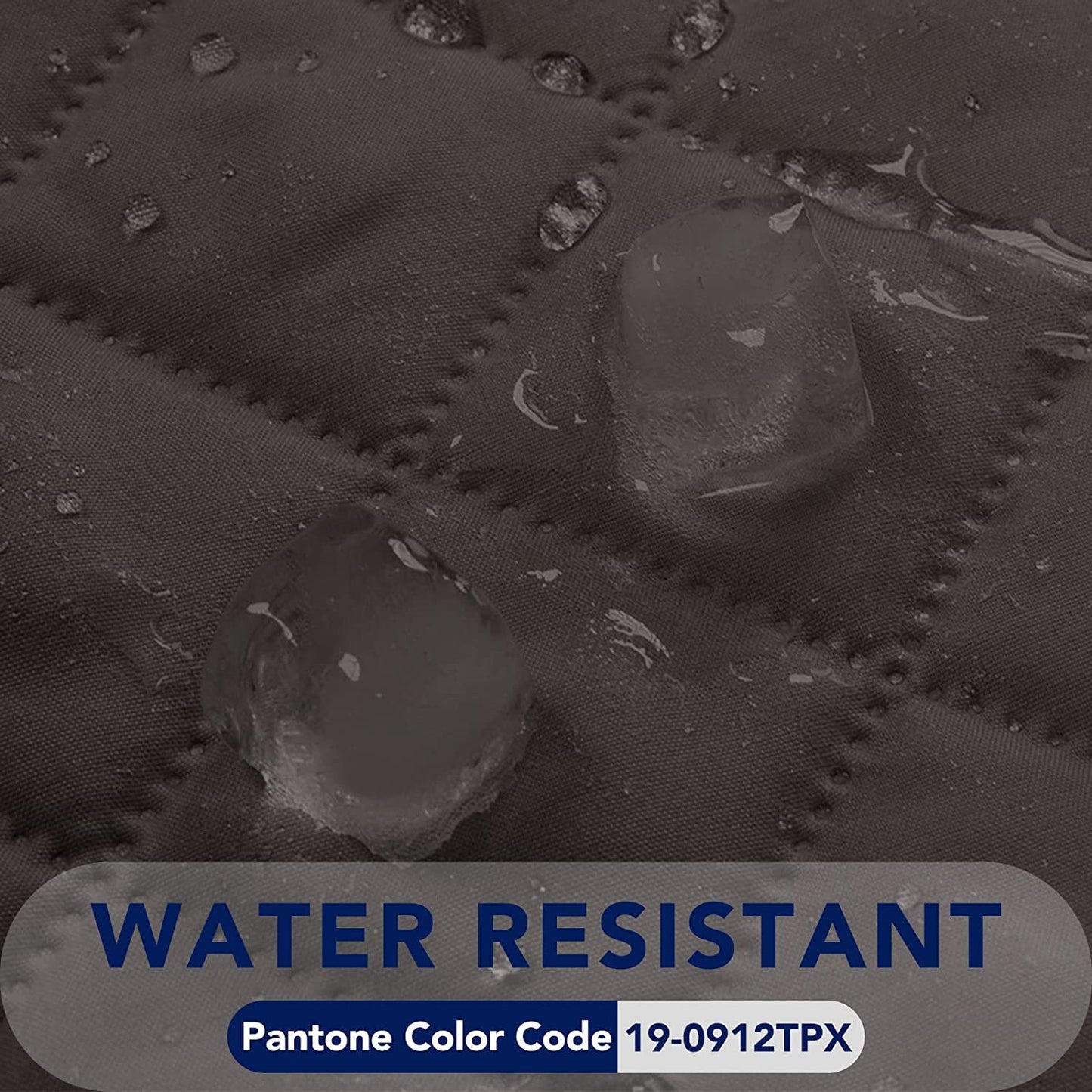 Funda acolchada impermeable para sillón - Chocolta/Beige