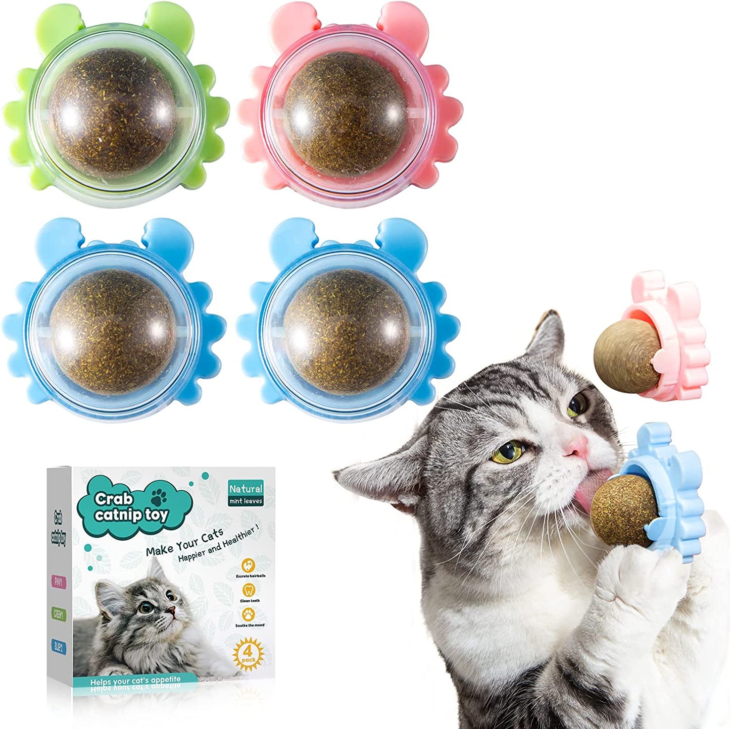 Bola de hierba gatera - CATNIP juguete sensorial para estimular gatitos